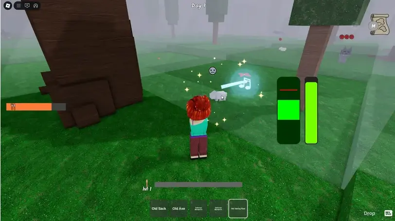 Taming mini-game interface showing two progress bars