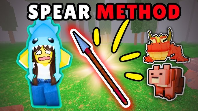 Spear combat using target lock in 99 Nights in the Forest
