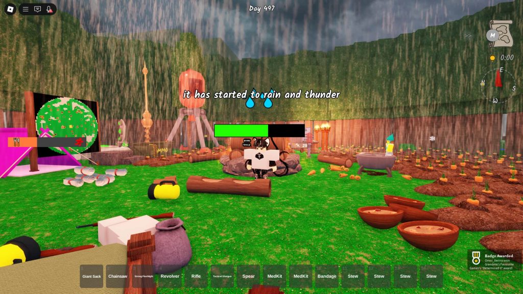 99 Nights in the Forest gameplay screenshot showing forest environment