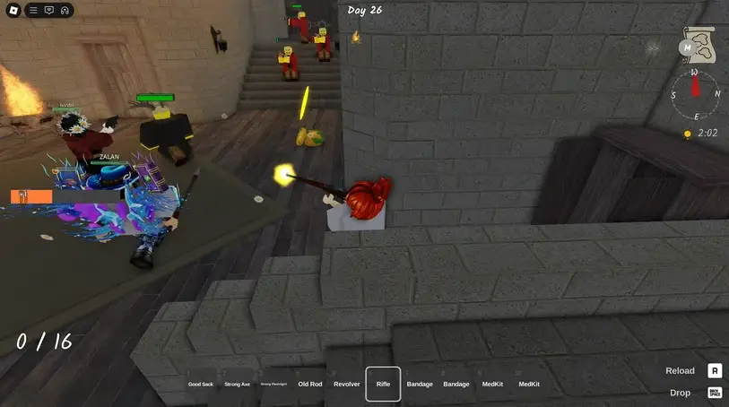99 Nights in the Forest shooting around obstacles