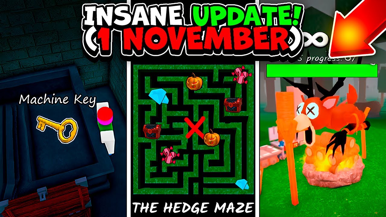 Haunted maze exploration in 99 Nights in the Forest