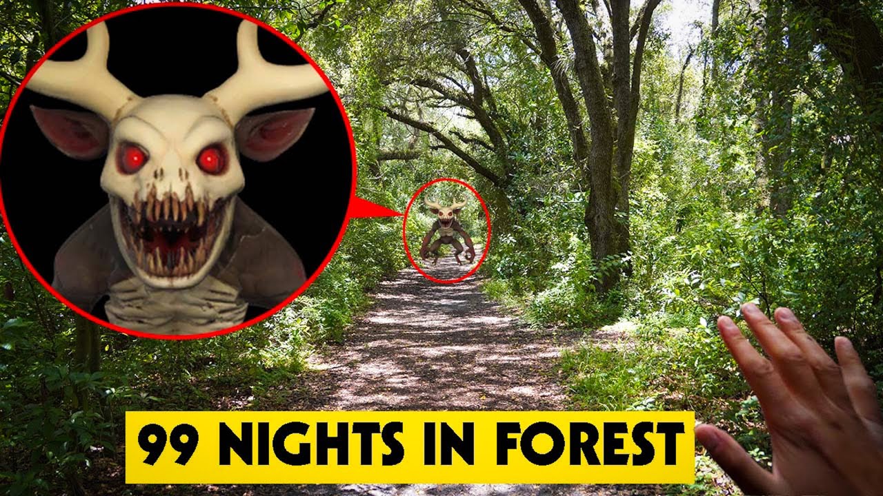 Close-up of The Deer's terrifying face in 99 Nights in the Forest