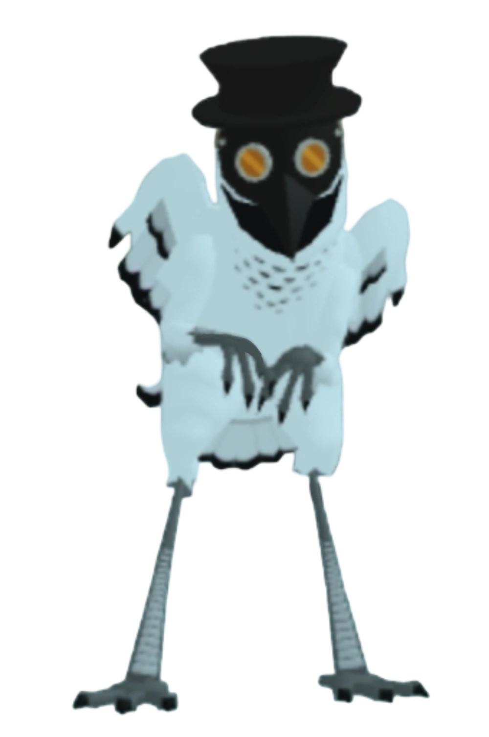 The Owl in its plague doctor Halloween costume