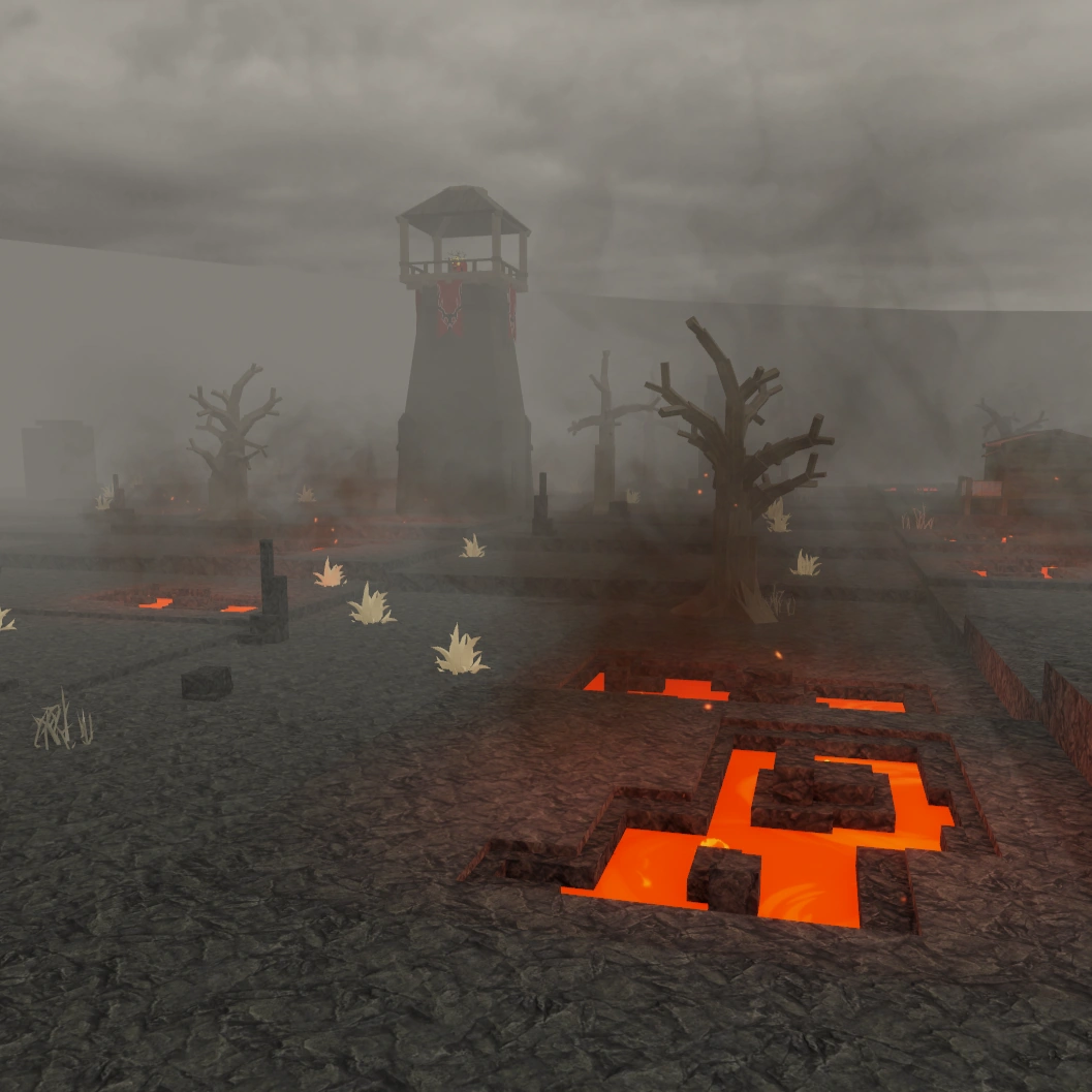 Volcanic biome in 99 Nights in the Forest