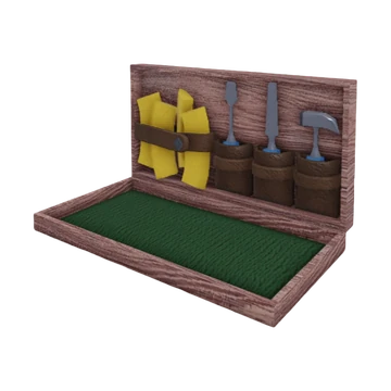 Golden enhanced axe after trim kit application