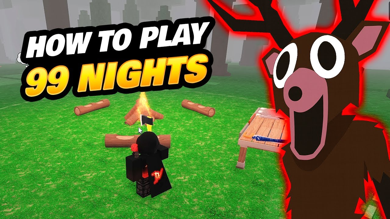 99 Nights in the Forest daytime gameplay showing bright forest environment