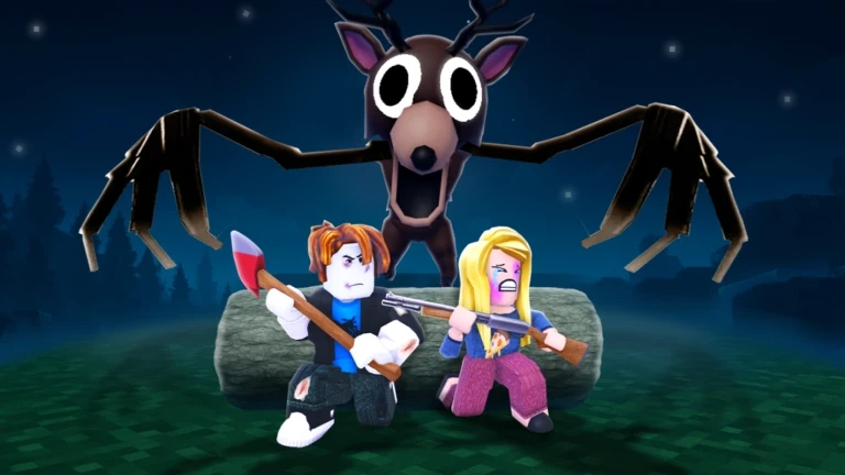 Resource gathering in 99 Nights in the Forest Roblox