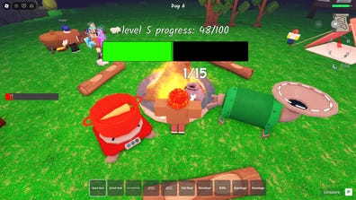 Game screenshot showing night counter and survival interface