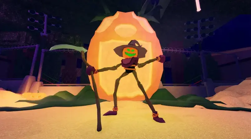 Pumpkin character in 99 Nights in the Forest Halloween update