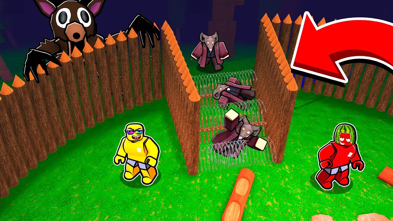 Defensive structures against cultists and creatures in 99 Nights in the Forest